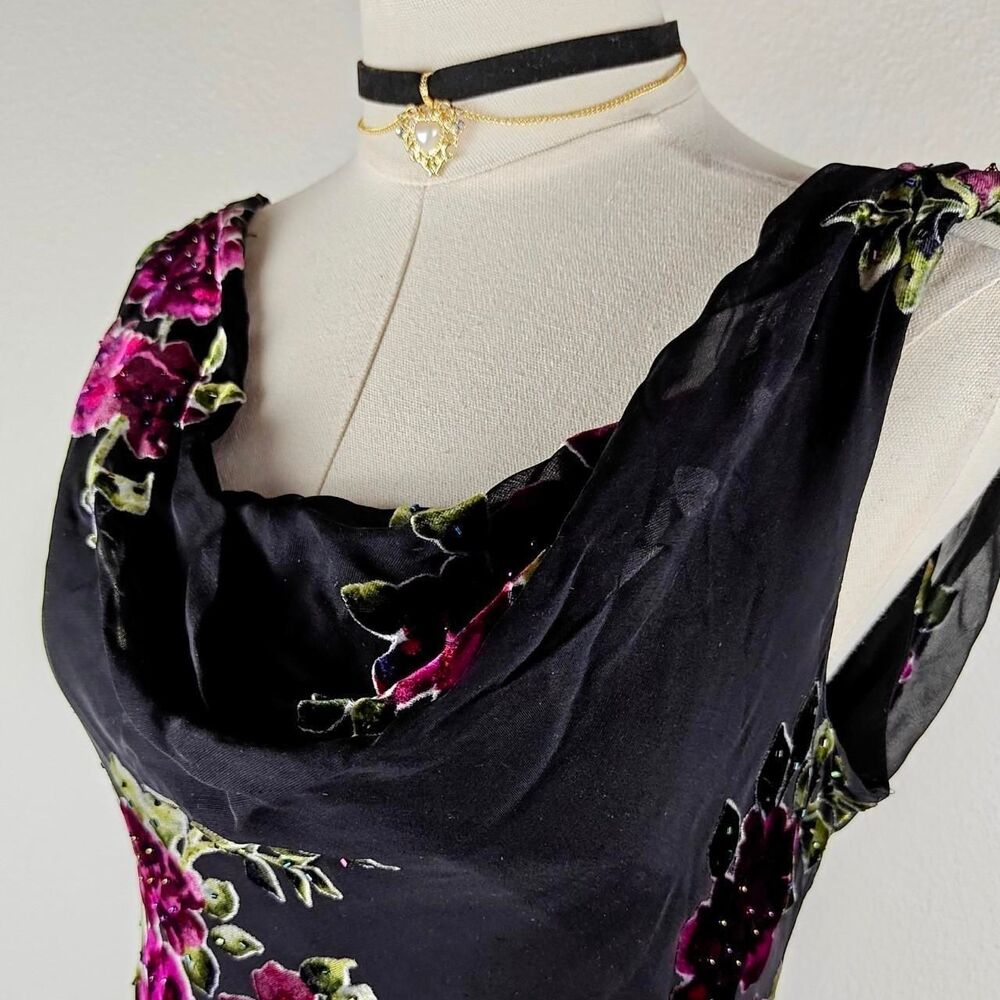 Y2K Silk Beaded Velvet Fairygoth Prom Dress